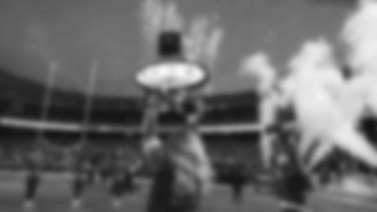Kansas City Chiefs Cheerleaders during player introductions prior to the divisional playoff football game against the Buffalo Bills, Sunday, January 23, 2022 in Kansas City.