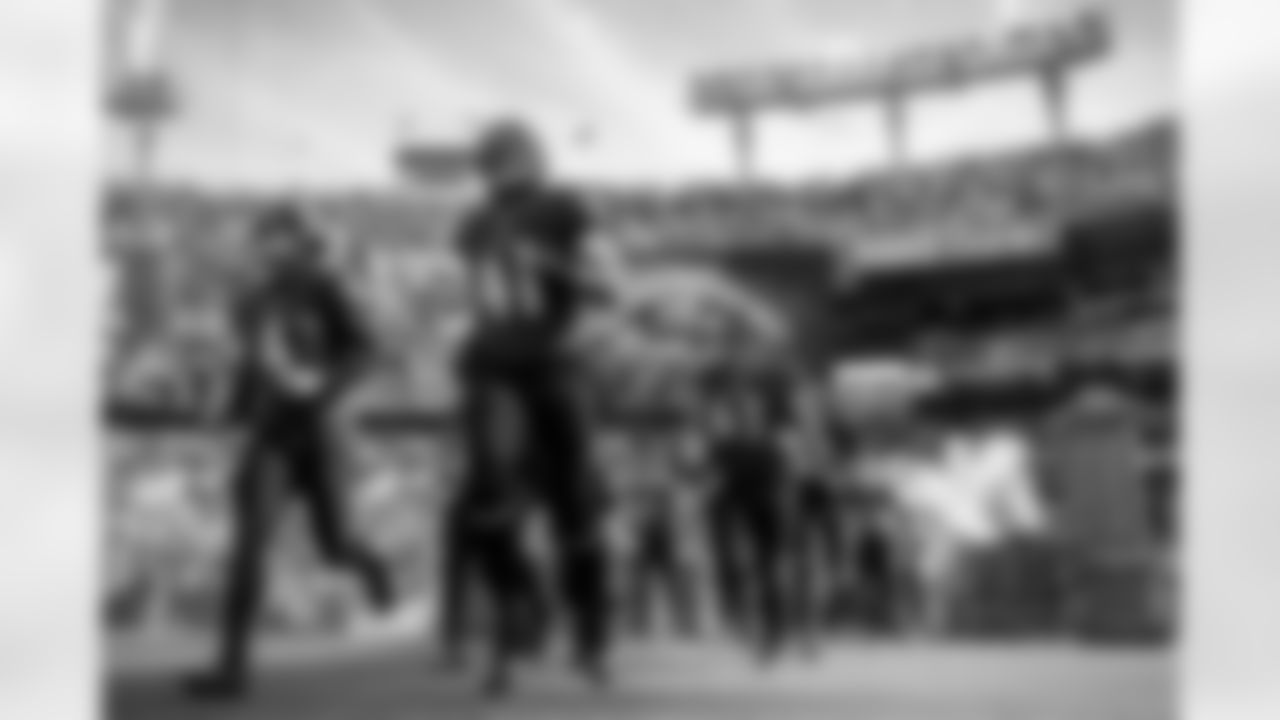 The Ravens are introduced at M&T Bank Stadium