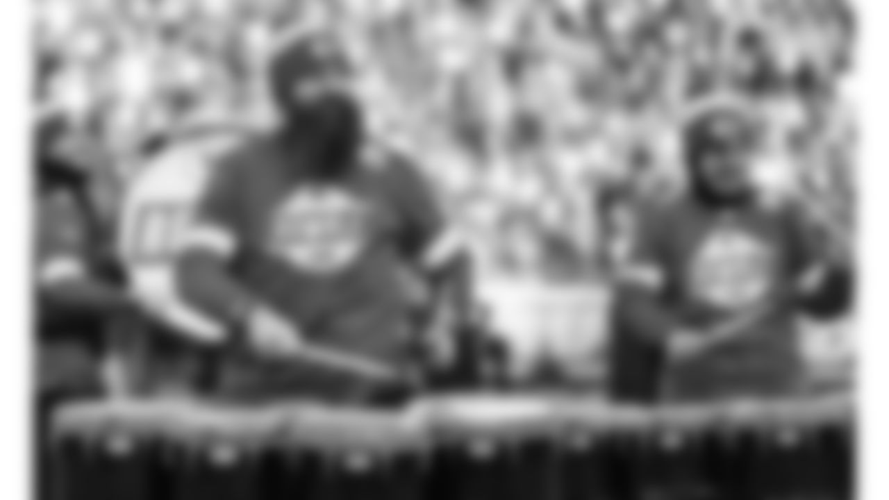Rumble performs prior to the NFL Divisional Round playoff game against the Houston Texans on Saturday, January 18, 2025 in Kansas City, MO.