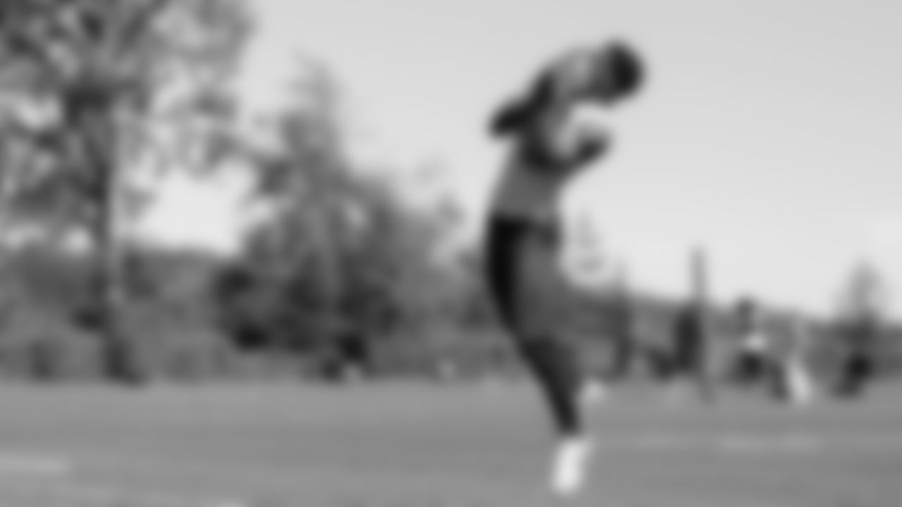 Seahawks cornerback Devon Witherspoon (21) participated in a workout on May 5, 2025 at the Virginia Mason Athletic Center.